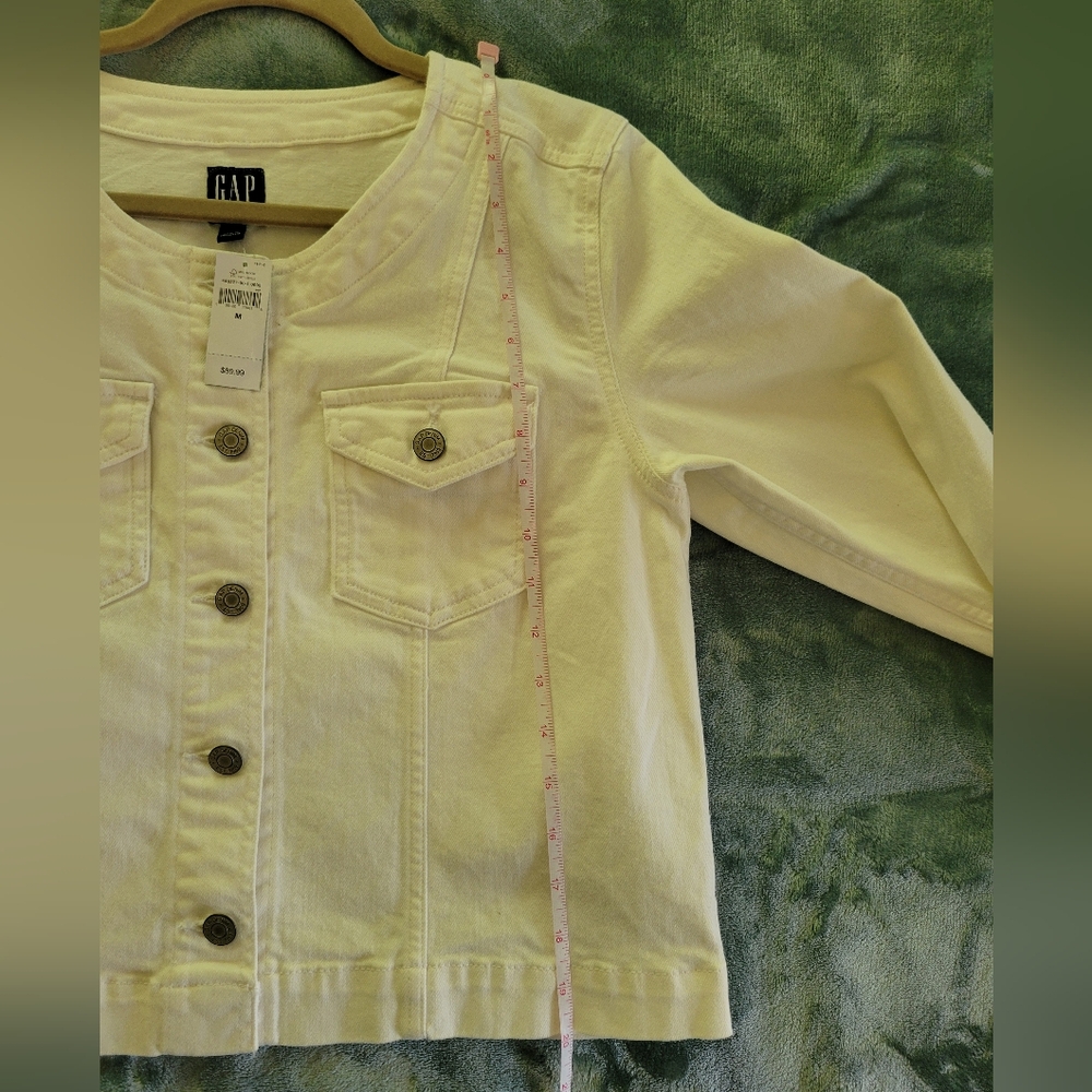 NWT Gap Factory White Denim Jacket - Picture 10 of 11